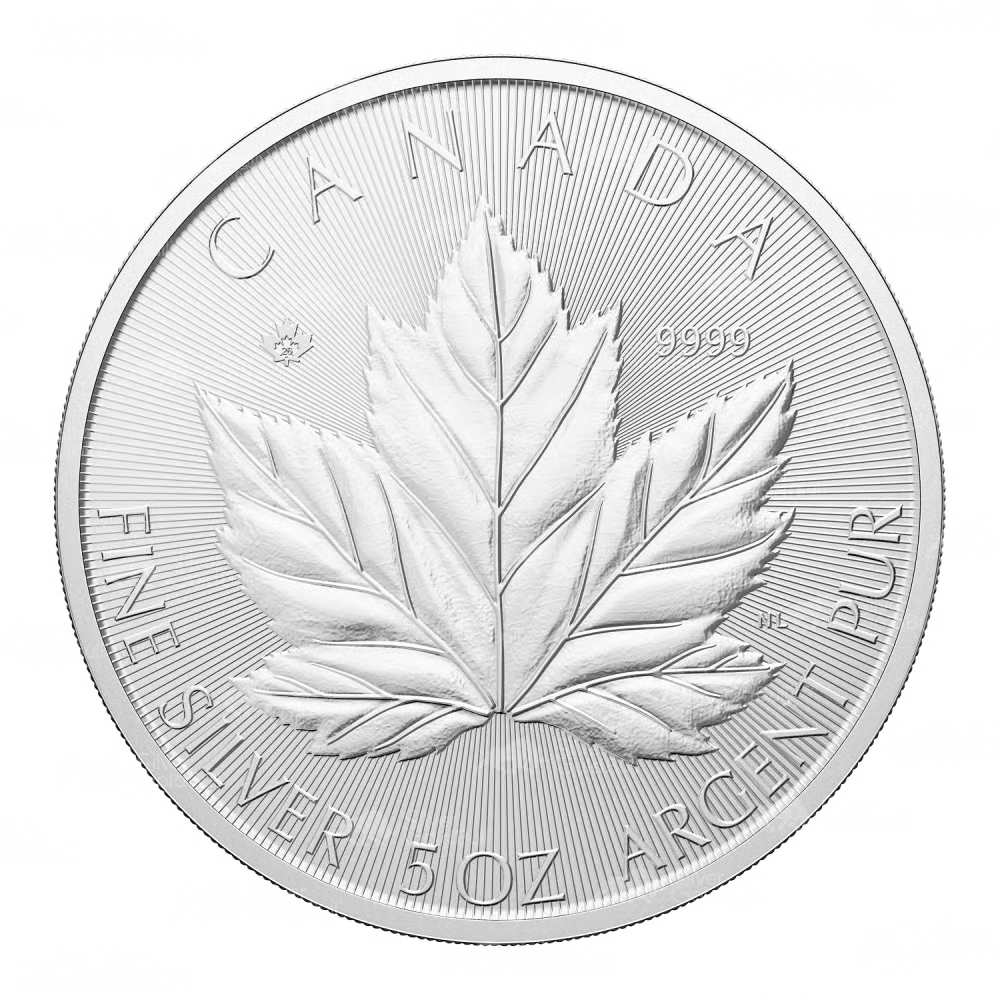5 oz 2026 Canadian Maple Leaf: Grand Maple Silver Coin | Royal Canadian Mint
