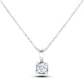 Classic Solitaire Canadian Diamond Pendant in 14K White Gold | 0.11 Carat